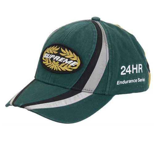 Casquette de course Supreme Endurance Series 6 panneaux verte taille unique FW24 NEUVE