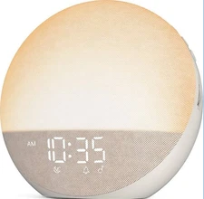 Sunrise Alarm Clock White Noise Machine: Natural Wake Up Light - Dimmable Clock