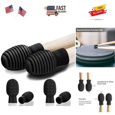 4 Pieces Drum Mute Drum Dampener Silicone Drumstick Silent Practice Tips Perc...