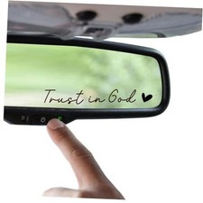 Christian Decal, Rear View Mirror Decal, Faith Car Mirror Trust in God Black