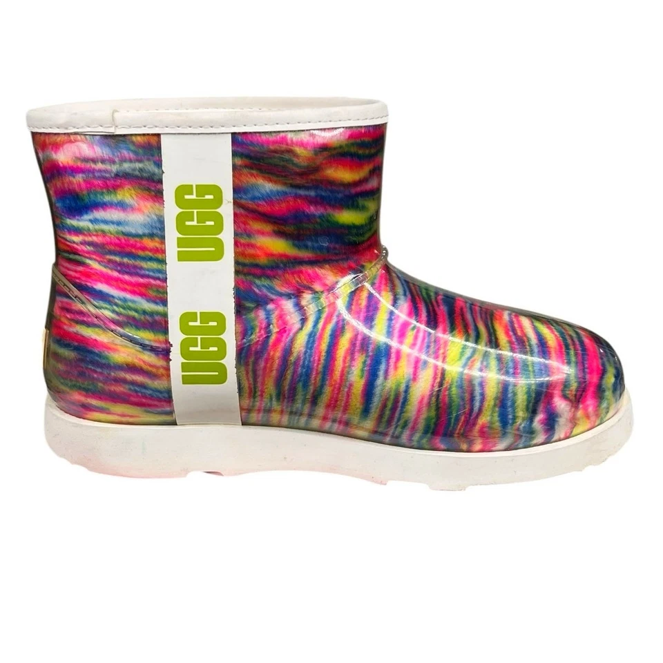 UGG Kids Classic Clear Mini Pixelate Multicolor Winter Boot Size US 6 - Image 4 of 4