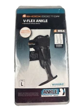 Size LARGE Shock Doctor V-Flex Ankle 854, Advanced Hinged Brace w/ X-Fit Wrap