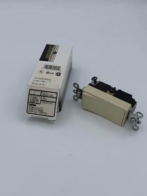 Leviton 5623-21 Decora Plus 3-Way Rocker Switch 20A 120/277V AC Beige Grounding