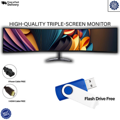 Gebrauchter Dell HD 23'' x 3 Triple Monitor Bundle HDMI Setup perfekt für Multitasking