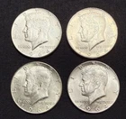1964 Kennedy Half Dollars-90% Silver-(Lot Of 4 Coins)