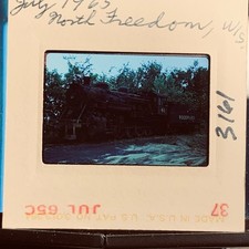 1965 Woodward Iron Co Steam Locomotive #41 North Freedom WI 35mm Slide