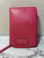 Kate Spade Wellesley Leather Zip Around Personal Ring Planner Organizer Pink
