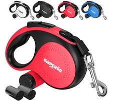 Emperor Pets 26 ft Retractable Dog Leash Red - Heavy Duty Retractab... Fast Ship