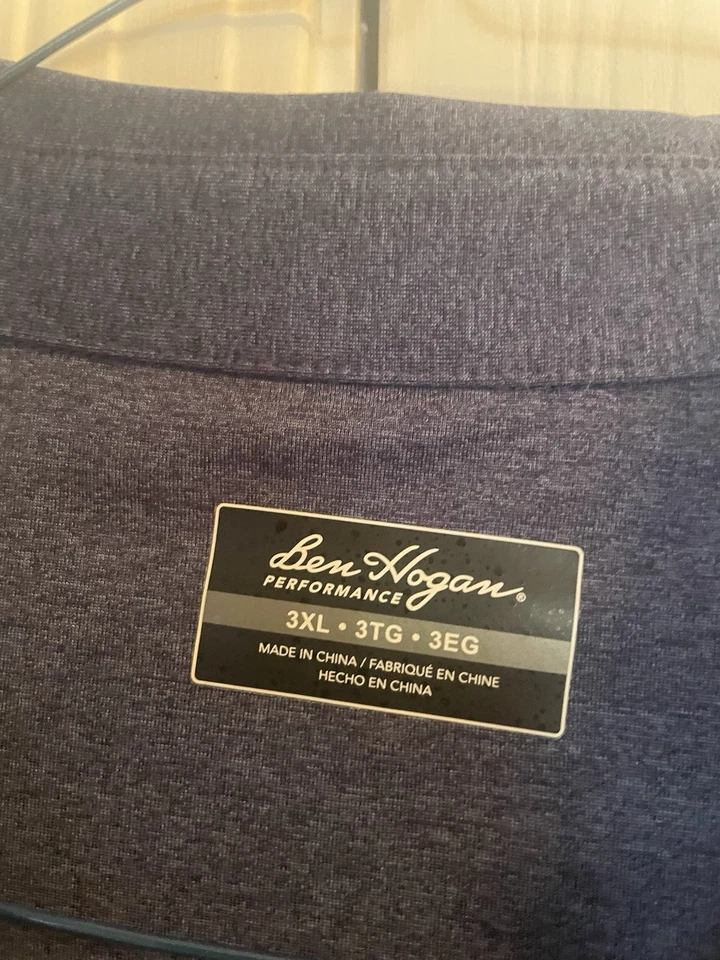 Camisa de golf deportiva Ben Hogan Performance para hombre talla 3XL azul marino Foto 4 de 4