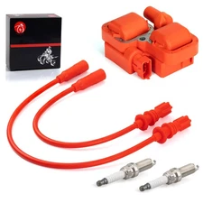 Ignition Coil and Spark Plug w/Wire Cap for Polaris Scrambler 1000 2014-2024