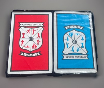 Vintage McDonnell Douglas Stardust Playing Cards Sealed Double Deck Atomic MCM