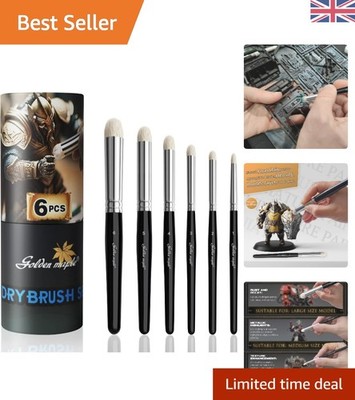 Vielseitiges 6-Pinsel-Set für Miniaturmalerei - schnelltrocknend & dynamische Texturen