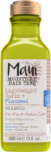 Maui Moisture Lightweight Curls + Citrus Fragranced Flaxseed Shampoo 385 mL – Vegan, Silicone & Sulfate‑Free Curl Booster