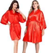 EPLAZA Women Silky Satin Robe Wedding Bridal Party Bride Bridesmaid Robes Kim...