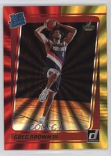 2021-22 Panini Donruss Rated Holo Red & Gold Laser Greg Brown III Rookie RC 0c6