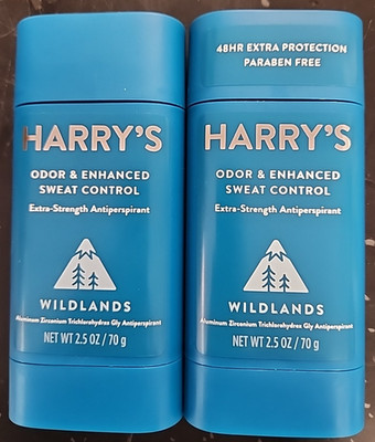 Harry's Extra Strength Odor Sweat Control Antiperspirant Wildlands/Lot of 2