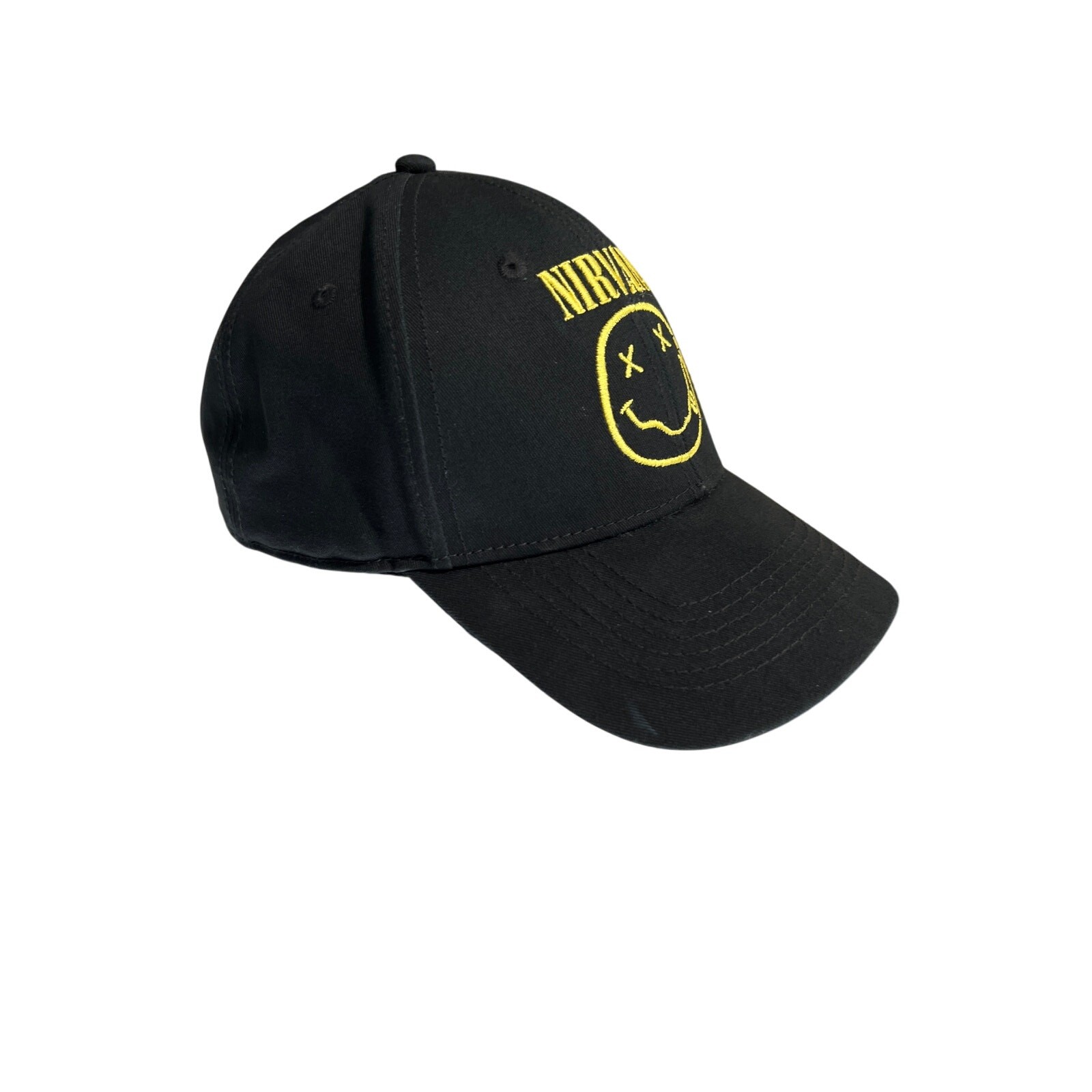 Nirvana Black Adjustable Baseball Cap OS Smiley H… - image 2