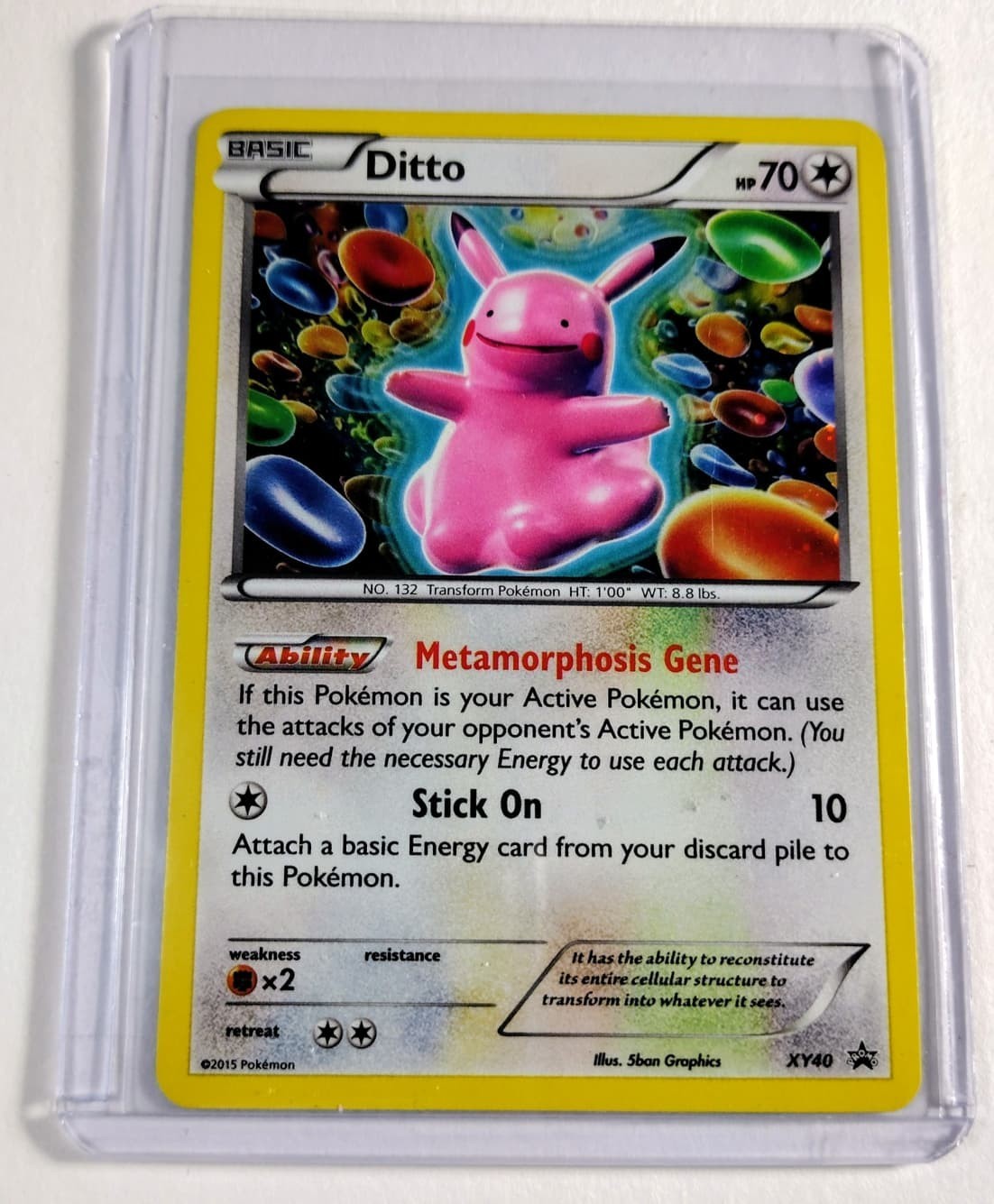Pokemon Card Ditto XY40 XY Holo Metamorphosis Gene