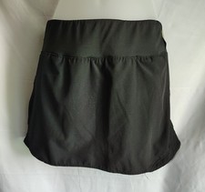 Unbranded Athletic Tennis Scort With Pockets All Black With Grey Accents