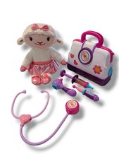 Disney Junior Doc McStuffins Medical Bag  TY Lamby Plushie excellent condition