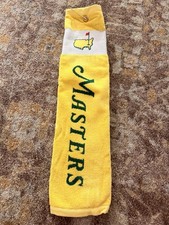 2026 Masters Yellow Woven Trifold Golf Towel Augusta National Club Souvenir    