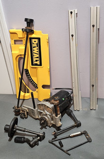 Dewalt Table Saw Motor With Clamp Assembly Bevel Gears Rail Set Lock Assembly