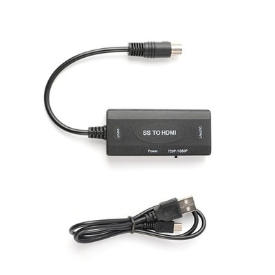 1PC SS To HD Adapter W/USB Cable S-video 1080P 16:9/4:3 For Sega Saturn Game