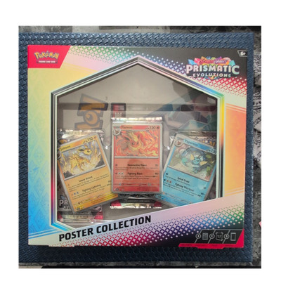 Pokemon TCG SV Prismatic Evolutions Poster Collection Flareon Vaporeon Jolteon