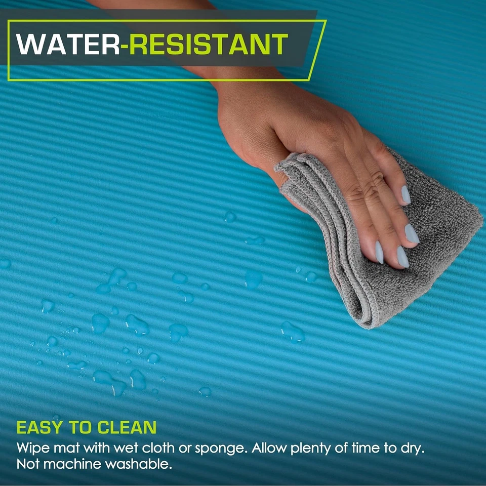 Estera de yoga y pilates extra gruesa 1/2” 13 mm, 71 pulgadas de largo ejercicio de alta densidad... Foto 4 de 4