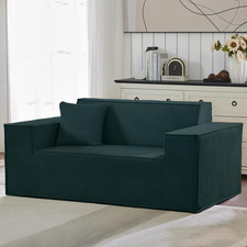 Corduroy Cloud Couch with Pillow, Premium Memory Foam, No Assembly Required, Dee