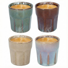 90ml Espresso Coffee Cups 4/8 Pc Multi Colours Small Ceramic Mugs Set Stoneware