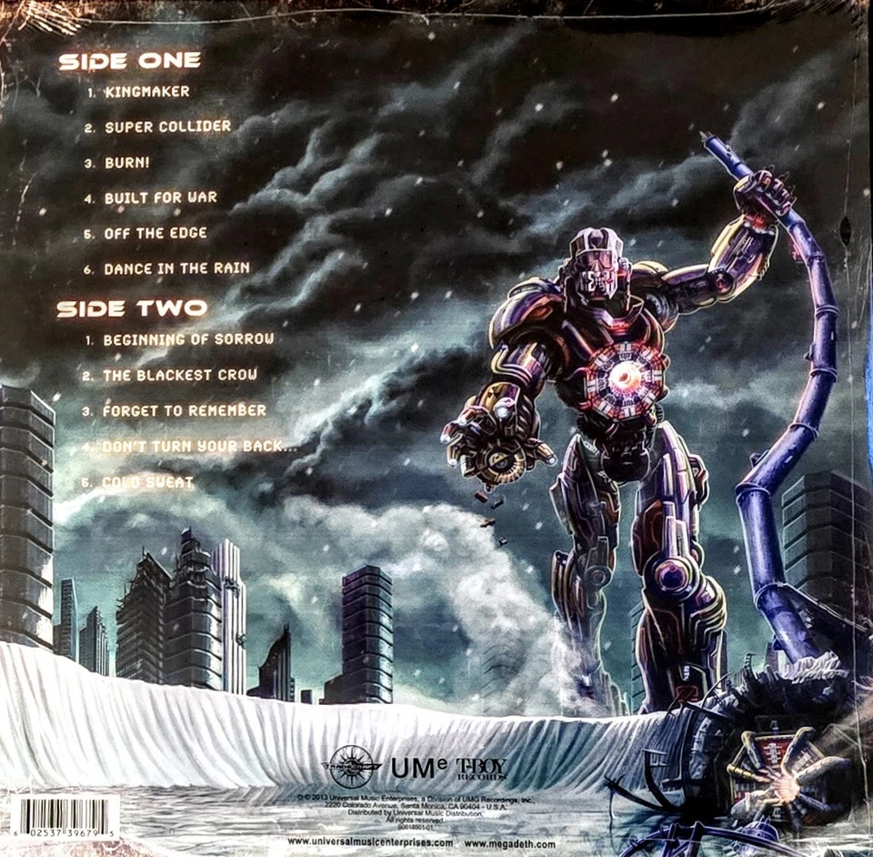 MEGADETH - SUPER COLLIDER - VINYL LP " NEW, SEALED " - Image 2 of 2