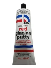 Red Glazing Putty 1 lb.Tube U.S.Chemical & Plastics 32035 USC Auto Body fillers