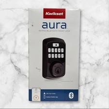 Teclado electrónico Bluetooth inteligente Kwikset Aura Venetian Bronce monocilíndrico