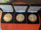 **Lot of 3**  2-2005  1- 2009 American Silver Eagle  With Clamshell Box