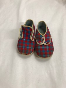 red plaid tennis shoes