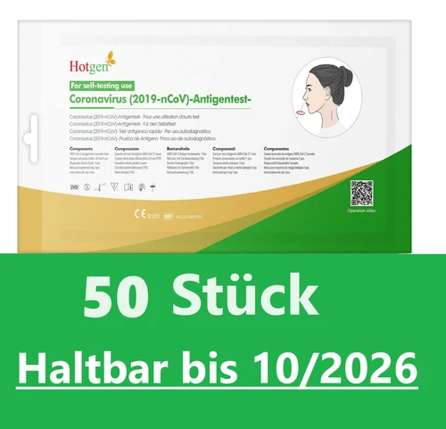 Hotgen Antigen Selbsttest Nasal Schnelltest Corona Laientest Covid 11/10/26 Test - Bild 1 von 6