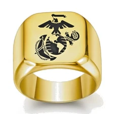 Vintage Eagle Marine Army Corps Ring Stainless Steel US Army Biker Signet Ring