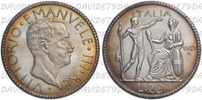 REGNO D'ITALIA - VITTORIO EMANUELE III - 20 LIRE LITTORE 1927 V  - RICONIO