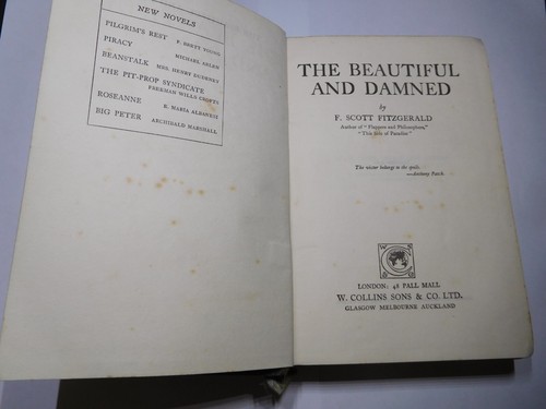 The Beautiful & Damned F Scott Fitzgerald 1922 HB vintage novel UK First Ed rare - Picture 5 of 21