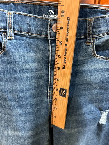 Jordache Skinny Jeans Girls Size 16 Blue Stretch Denim Distressed Actual 27"X27" - Picture 6 of 11