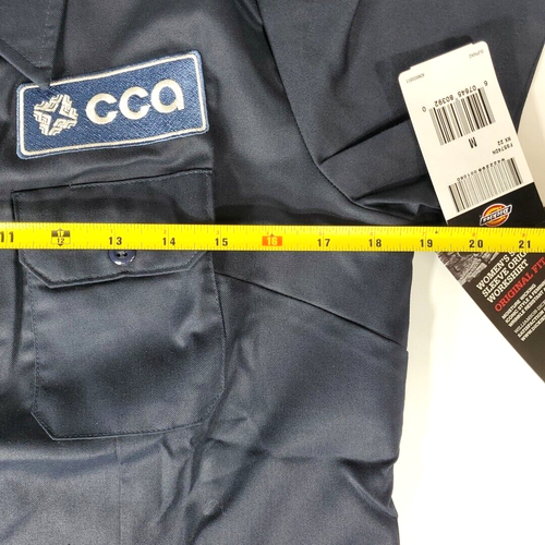 NEW Dickies Work Shirt Women's MEDIUM Blue Short Sleeve Original Mechanic; *READ - Picture 9 of 11