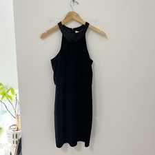NEW Halston Evening Collection Black Halter Dress Size 0