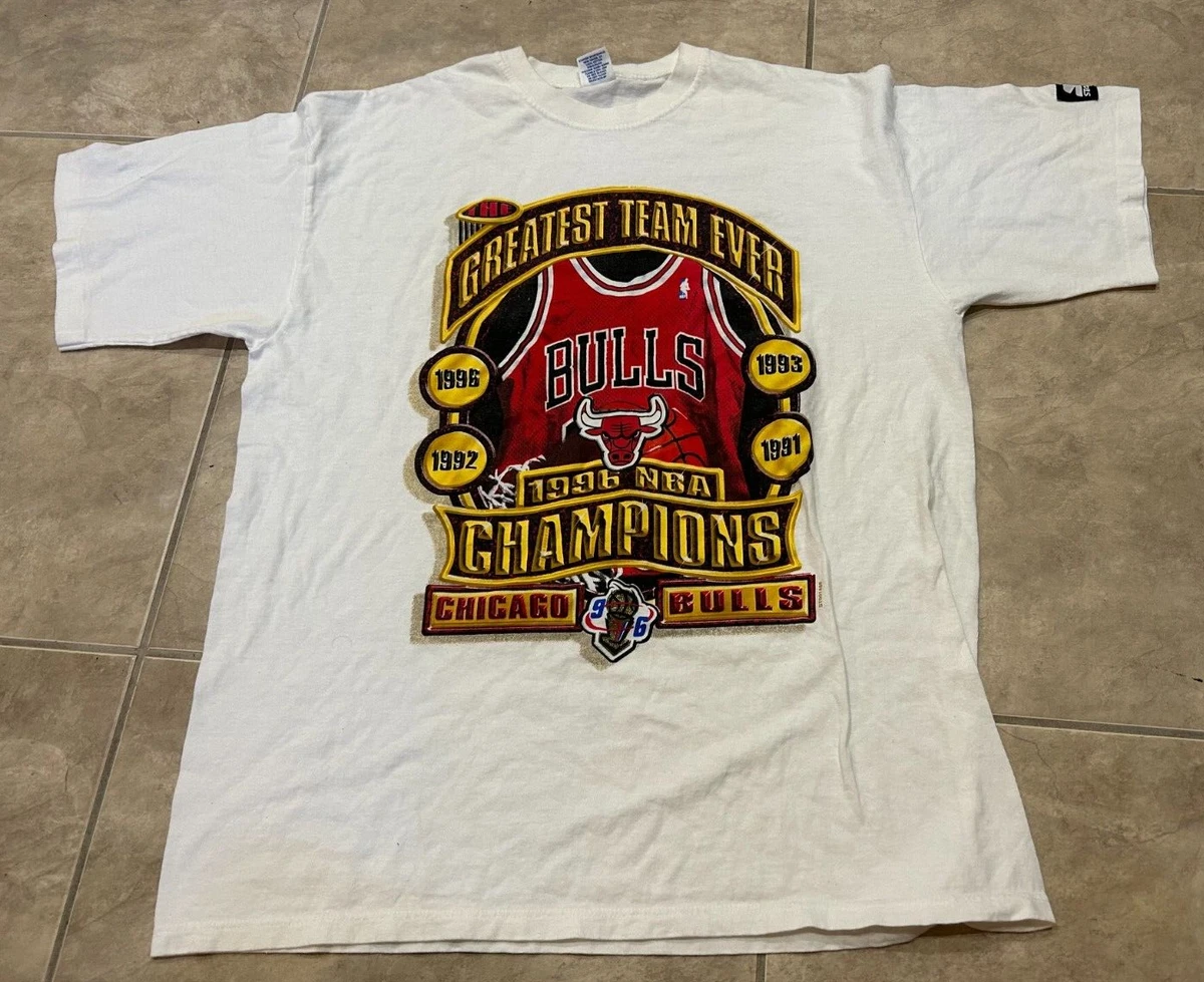 Vintage Chicago Bulls 1996 NBA Champions Shirt Size Large