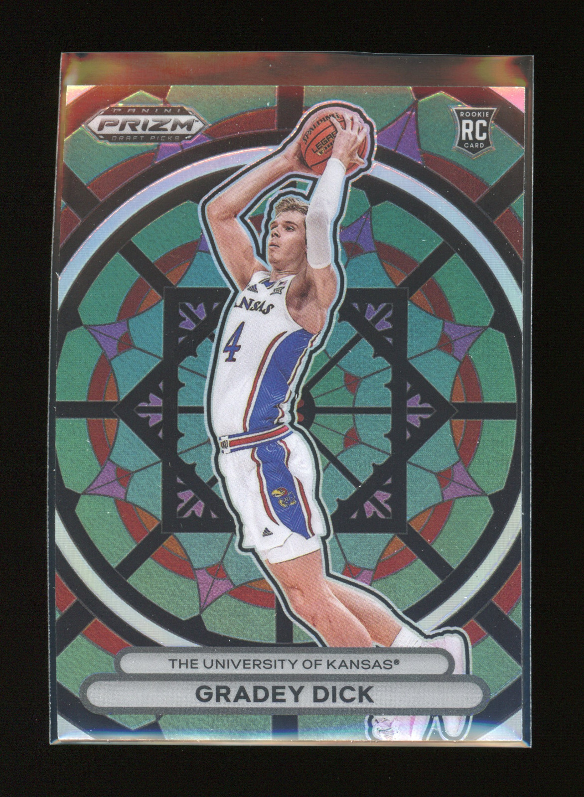 2023-24 Panini Prizm Draft GRADEY DICK Stained Glass RC SSP Case Hit Kansas