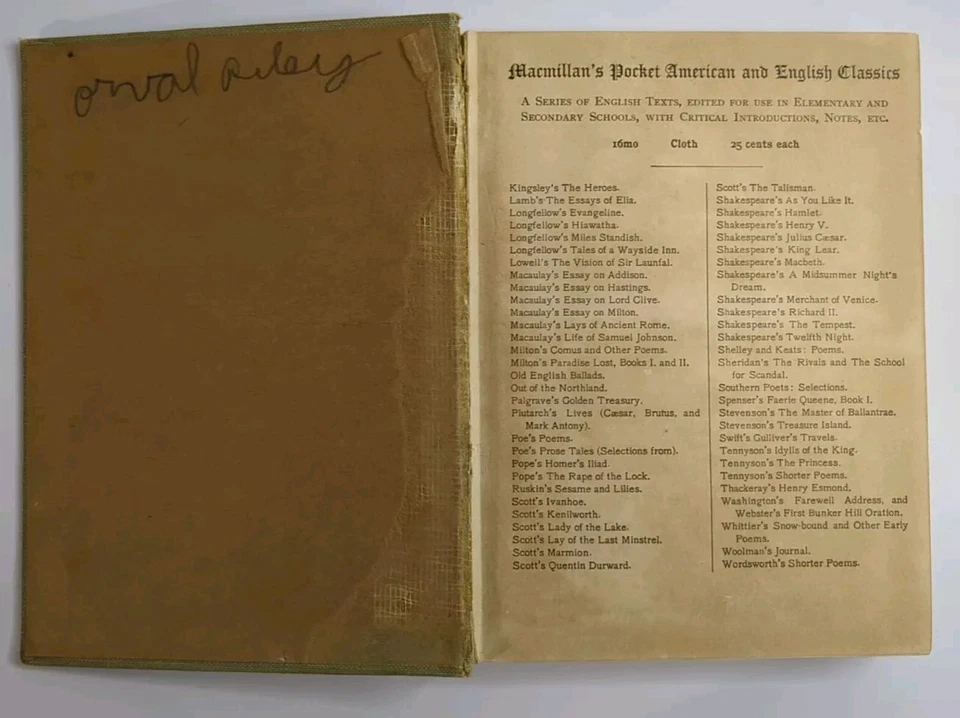 Oliver Goldsmith Biography by W Irving Published by Macmillan Co HC 1909 - Image 2 of 4