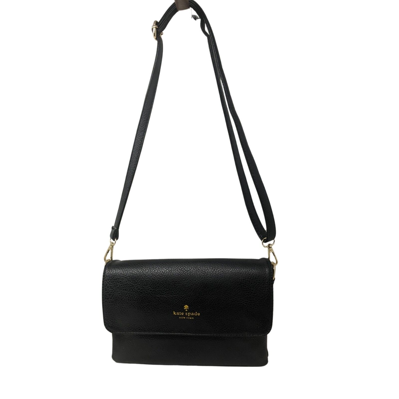 Vintage Kate Spade Black Leather Crossbody Bag - image 2