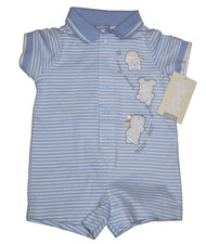 VTG NWT Carters 0-3 Month If They Could Just Stay Little Blue Stripe Romper