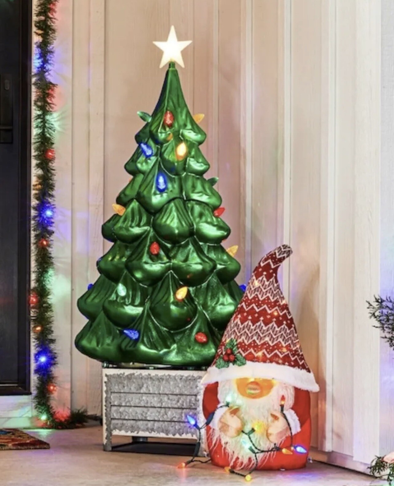 NEW Holiday Living Lighted LED BLOW MOLD Christmas Tree 40" Tall NEW IN