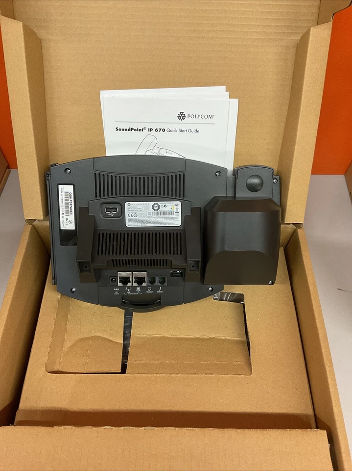 Polycom SoundPoint 670 Gigabit IP Phone PoE (2200-12670-225) - NEW - Image 3 of 4